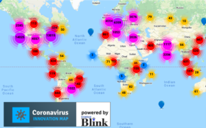 <div>CARTE DE L'INNOVATION CORONAVIRUS (COVID-19)  DE LA STARTUP BLINK'S</div>