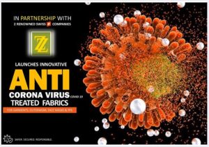 La ZnZ lancera un tissu spécialement traité pour lutter contre le COVID-19