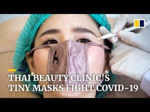 Une clinique de beauté en Thaïlande propose des mini-masques pour réduire les risques d'infection par les coronavirus