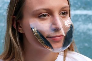 Enlevez ces masques en tissu sale, ce masque transparent réutilisable permet de respirer facilement de l'air pur