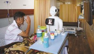 Mitra, le robot, aide les patients atteints de covid à parler à leurs proches