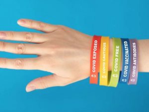 Les bracelets "Band Covid" communiquent clairement l'état